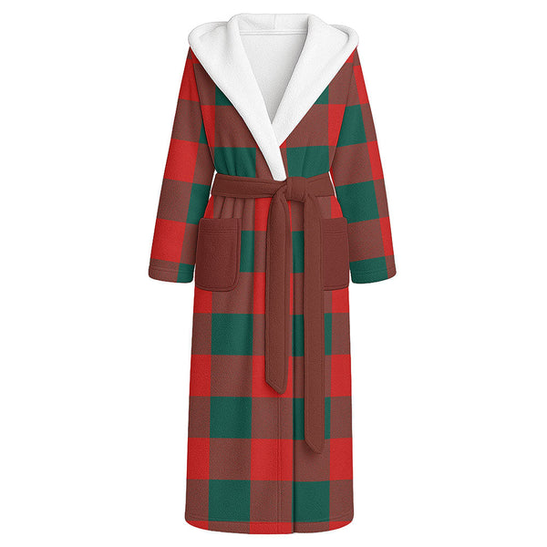 Moncrieffe Modern Clan Badge Tartan Flannel Hooded Bathrobe