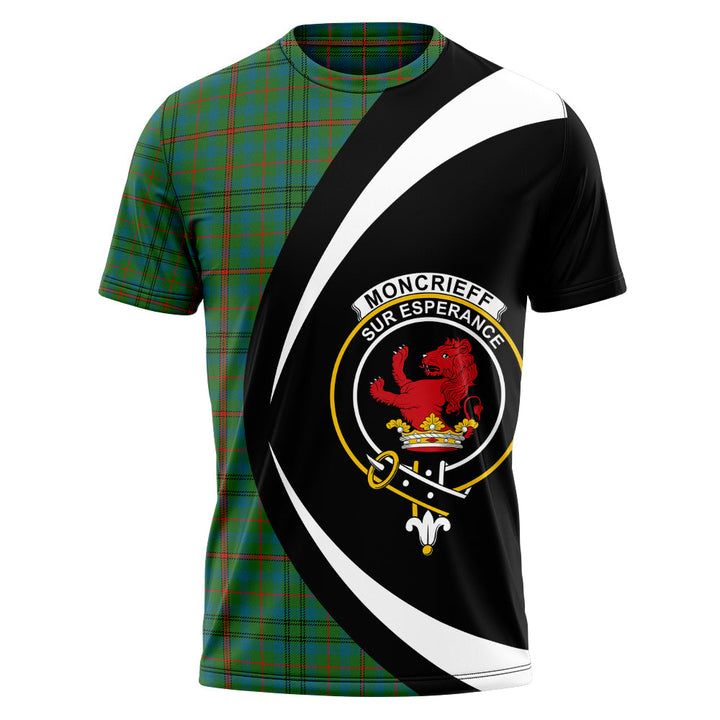 Moncrieffe of Atholl Ancient Clan Badge Tartan T-Shirt Circle Style Personalized