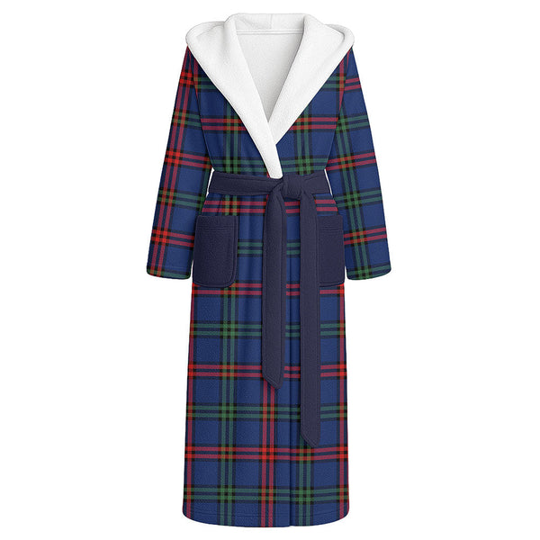 Montgomery Modern Clan Badge Tartan Flannel Hooded Bathrobe
