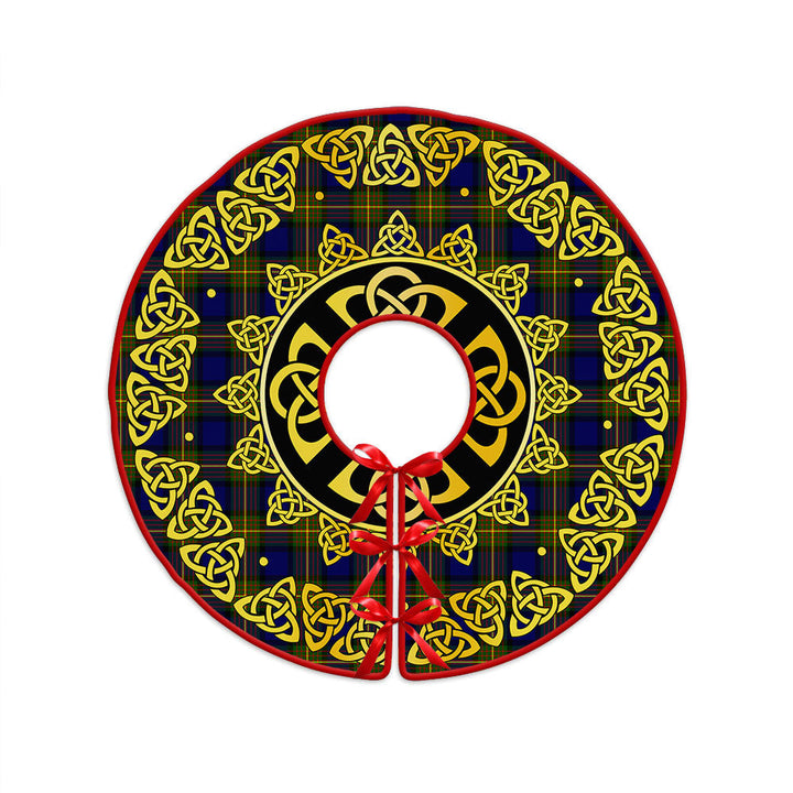 More (Muir) Clan Badge Tartan Christmas Tree Skirt Golden Celtic Heritage