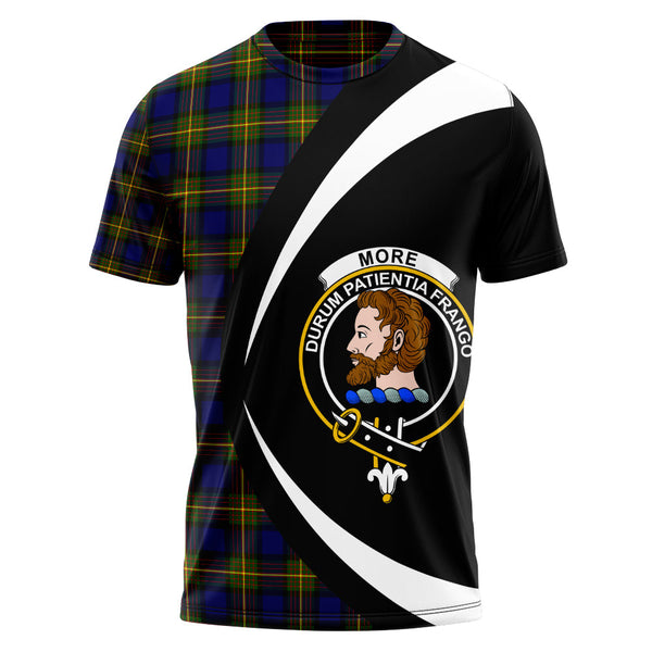 More (Muir) Clan Badge Tartan T-Shirt Circle Style Personalized