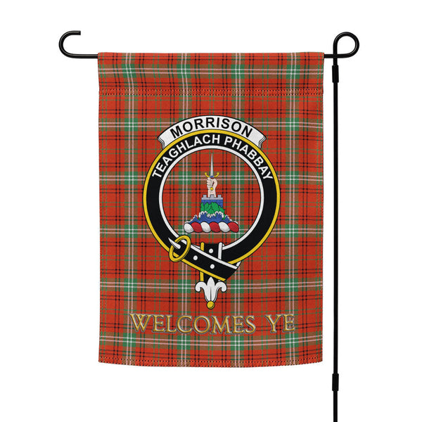Morrison Ancient Clan Badge Tartan Garden Flag