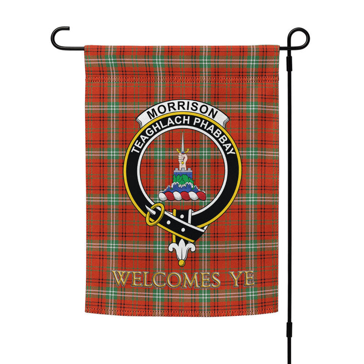 Morrison Ancient Clan Badge Tartan Garden Flag