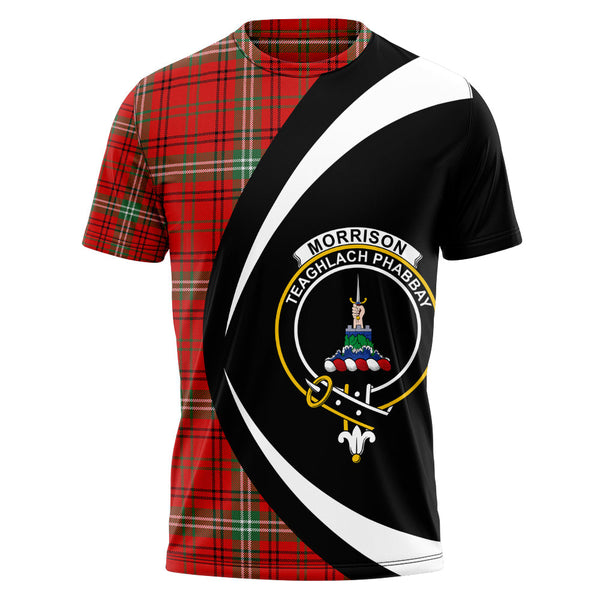 Morrison Modern Clan Badge Tartan T-Shirt Circle Style Personalized