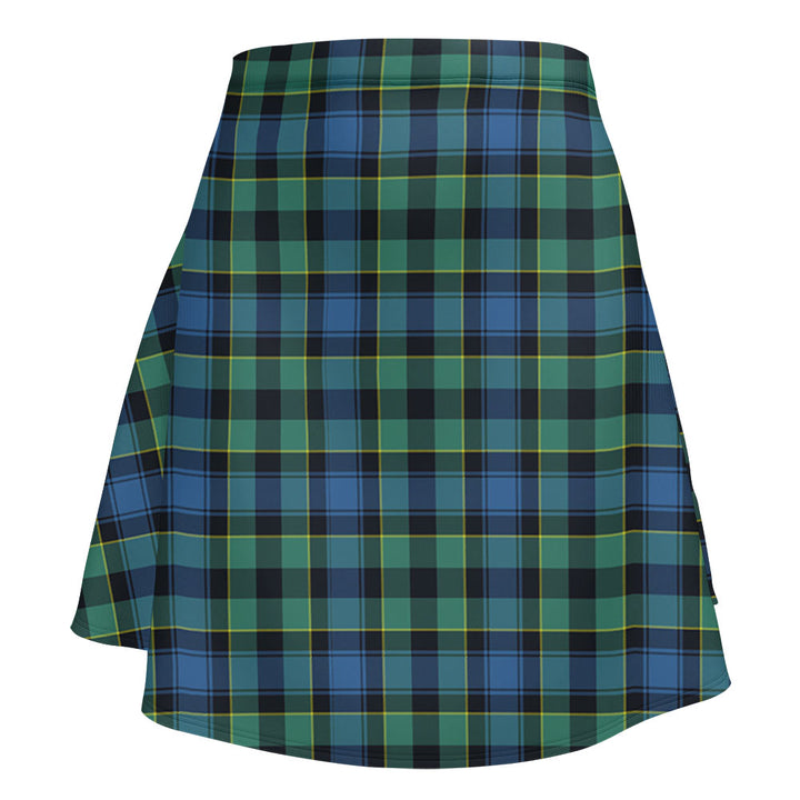 Mouat Clan Badge Tartan Flared Skirt