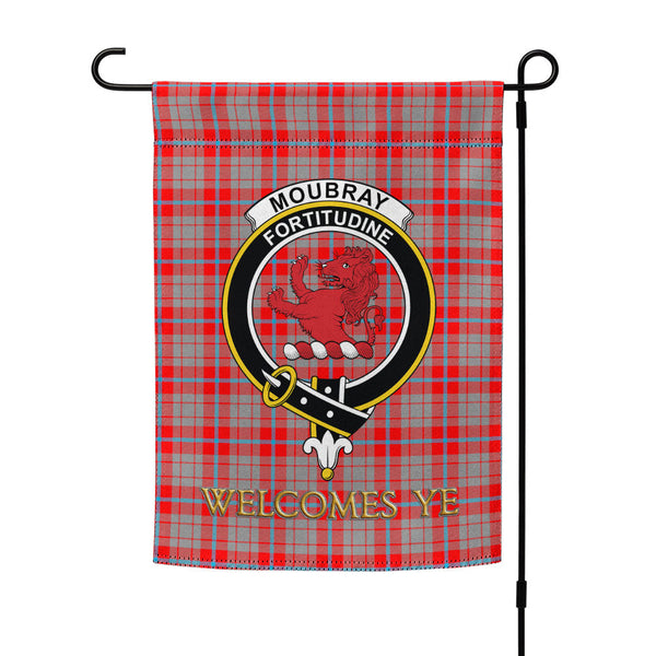 Moubray Clan Badge Tartan Garden Flag
