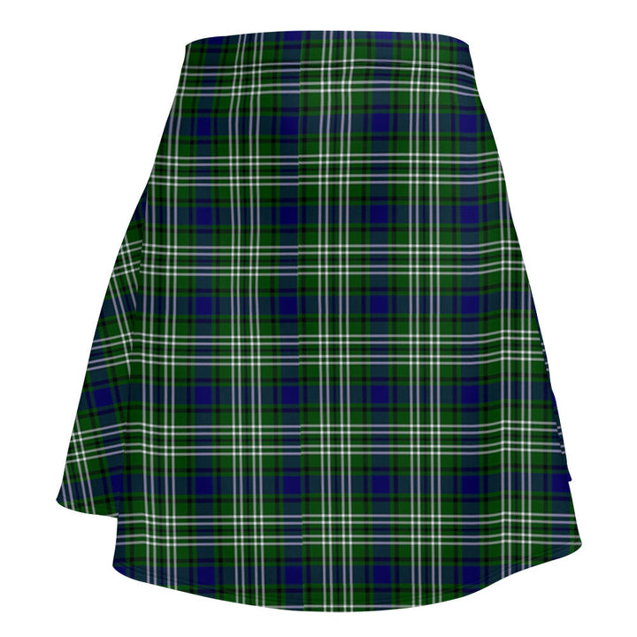 Mow Clan Badge Tartan Flared Skirt