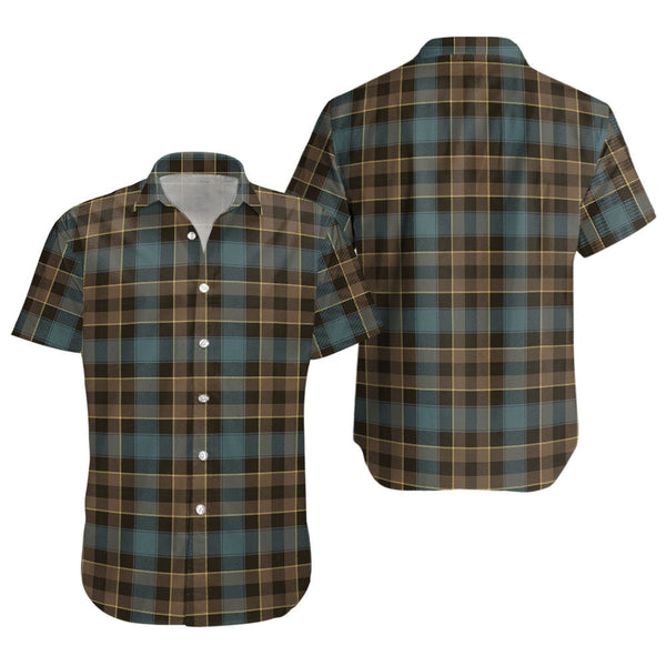 Mowat Weathered Clan Badge Tartan Short Sleeve Shirt