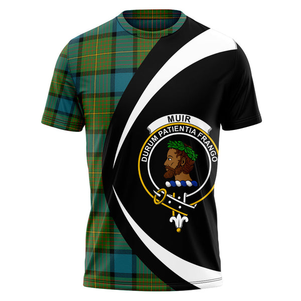 Muir Ancient Clan Badge Tartan T-Shirt Circle Style Personalized