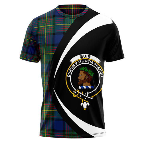 Muir Modern Clan Badge Tartan T-Shirt Circle Style Personalized