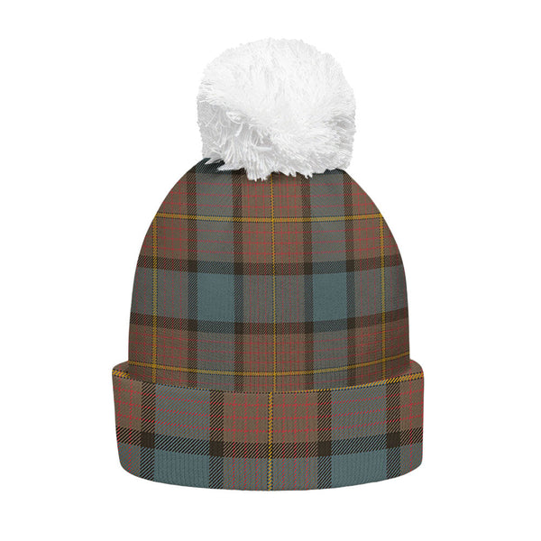 Muir Weathered Clan Badge Tartan Bobble Beanie Hat