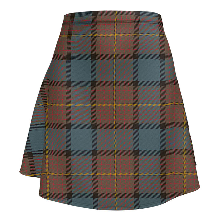 Muir Weathered Clan Badge Tartan Flared Skirt