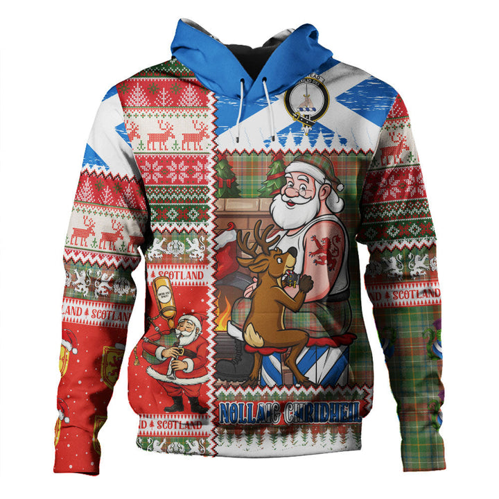Muirhead Ancient Clan Badge Tartan Hoodie Scottish Santa Tattoo Christmas Comic Patchwork Style