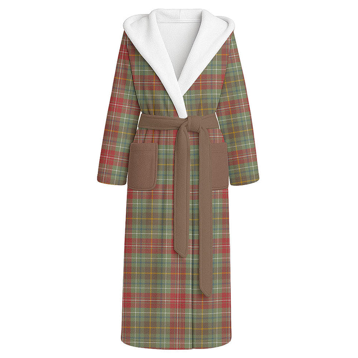 Muirhead Weathered Clan Badge Tartan Flannel Hooded Bathrobe
