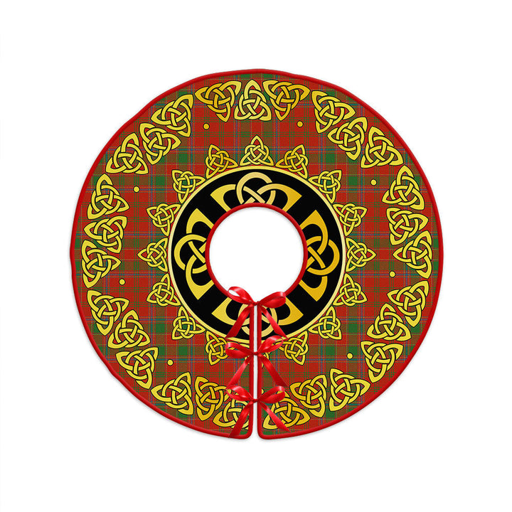Munro (Logan) Ancient Clan Badge Tartan Christmas Tree Skirt Golden Celtic Heritage