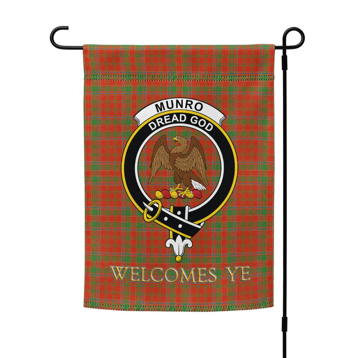 Munro (Logan) Ancient Clan Badge Tartan Garden Flag