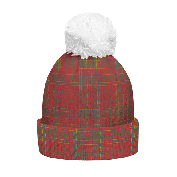 Munro (Logan) Weathered Clan Badge Tartan Bobble Beanie Hat