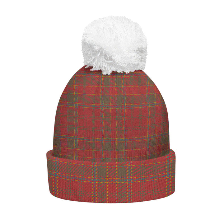 Munro (Logan) Weathered Clan Badge Tartan Bobble Beanie Hat
