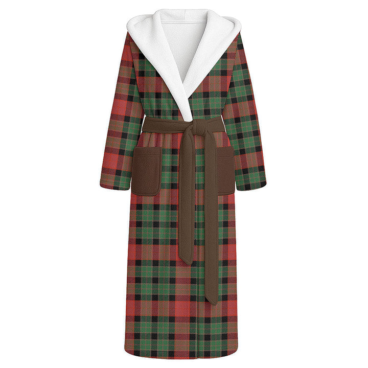 Murdoch Ancient Clan Badge Tartan Flannel Hooded Bathrobe