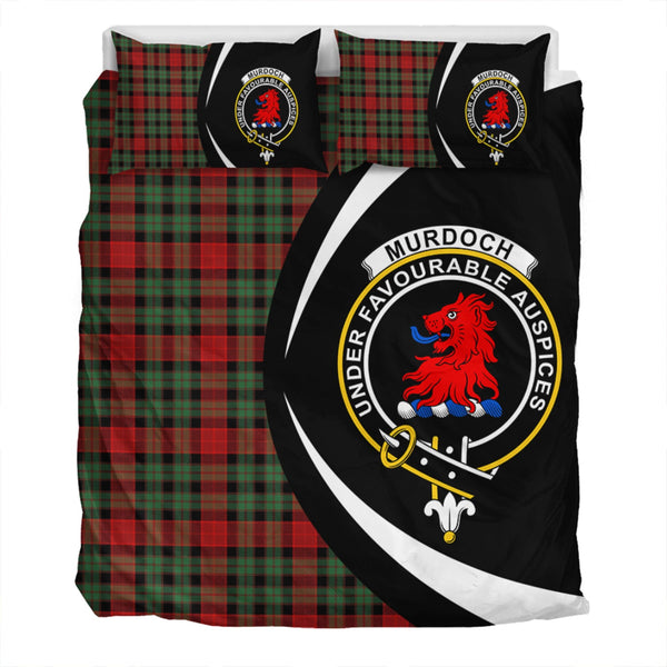 Murdoch Modern Clan Badge Tartan Bedding Set Circle Style