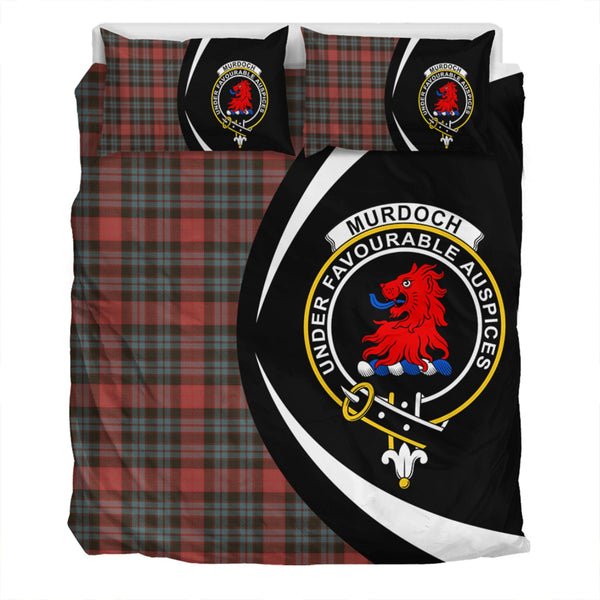 Murdoch Weathered Clan Badge Tartan Bedding Set Circle Style