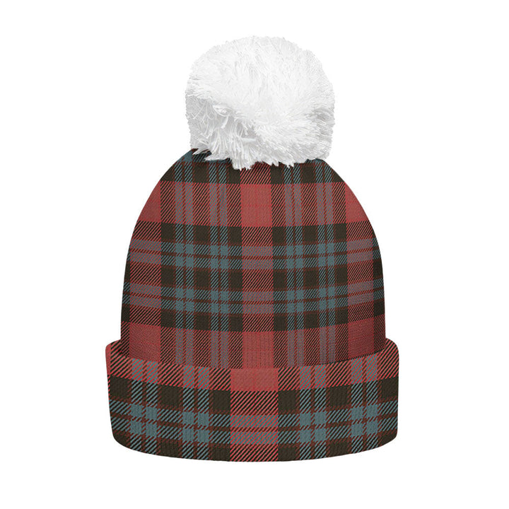 Murdoch Weathered Clan Badge Tartan Bobble Beanie Hat