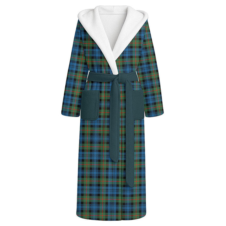 Murray Ancient Clan Badge Tartan Flannel Hooded Bathrobe
