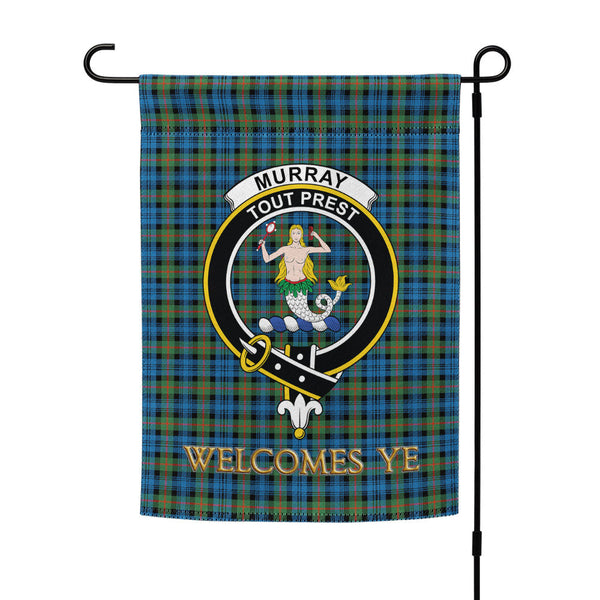Murray Ancient Clan Badge Tartan Garden Flag