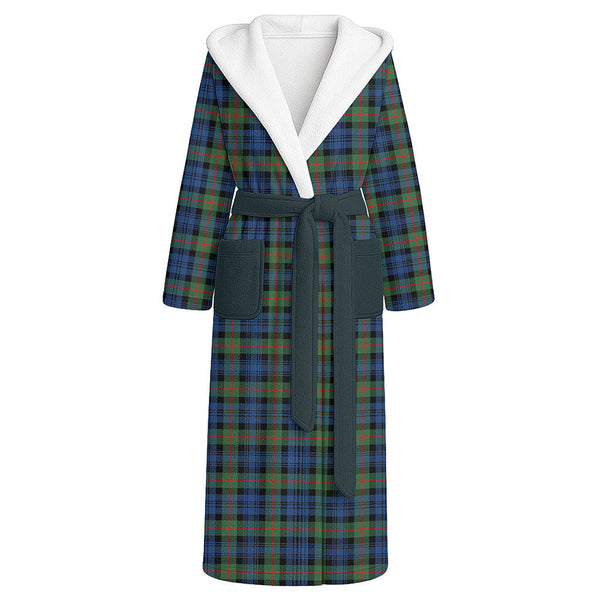 Murray Modern Clan Badge Tartan Flannel Hooded Bathrobe