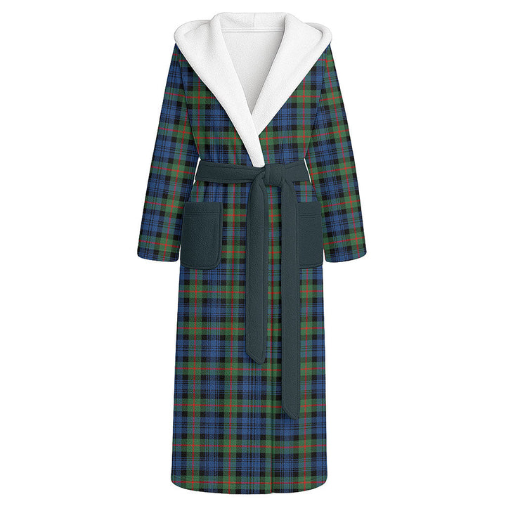 Murray Modern Clan Badge Tartan Flannel Hooded Bathrobe