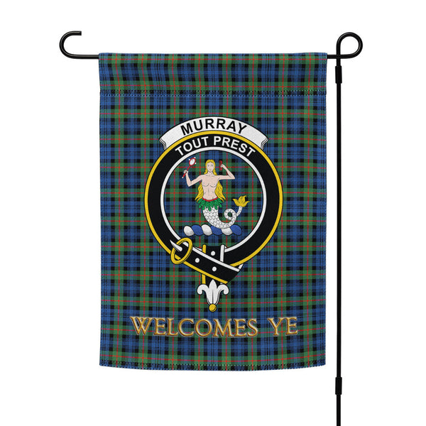Murray Modern Clan Badge Tartan Garden Flag