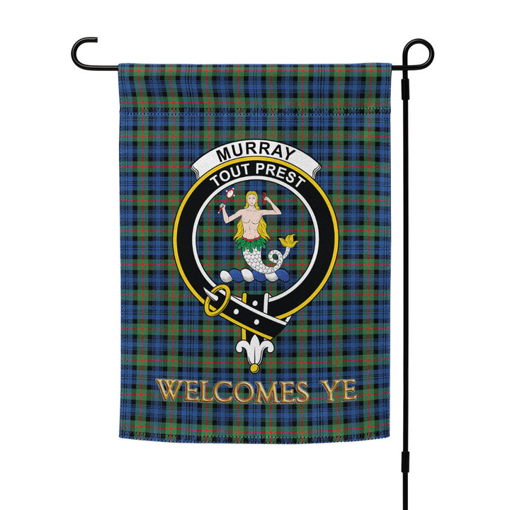 Murray Modern Clan Badge Tartan Garden Flag