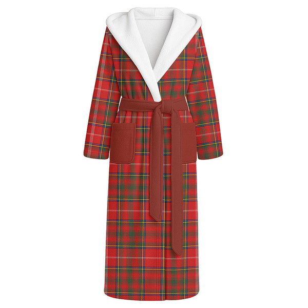Murray Plaid Artifact Modern Clan Badge Tartan Flannel Hooded Bathrobe