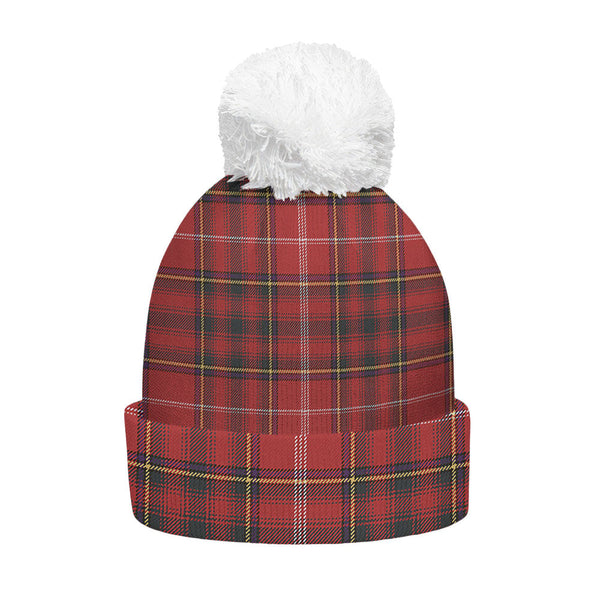 Murray Plaid Artifact Weathered Clan Badge Tartan Bobble Beanie Hat