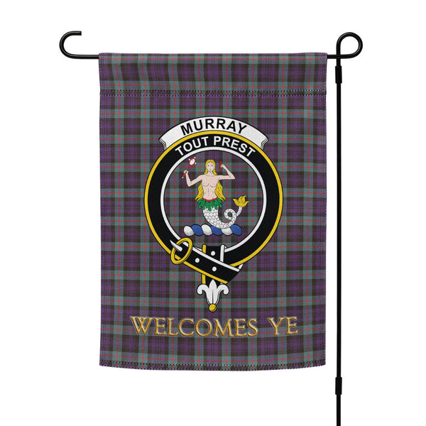 Murray Weathered Clan Badge Tartan Garden Flag
