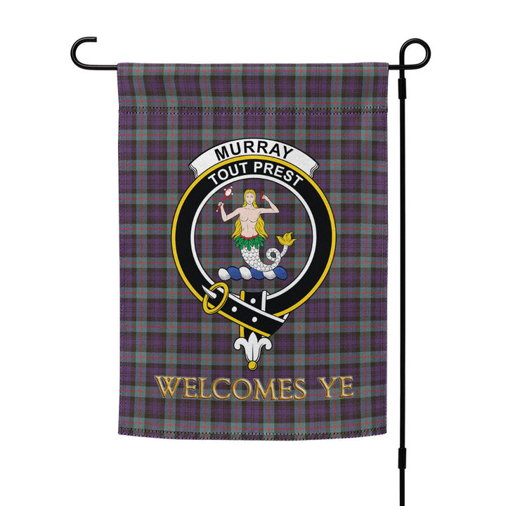 Murray Weathered Clan Badge Tartan Garden Flag
