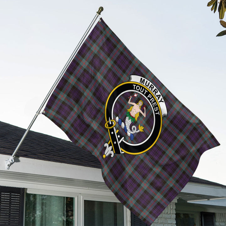 Murray Weathered Clan Badge Tartan House Flag