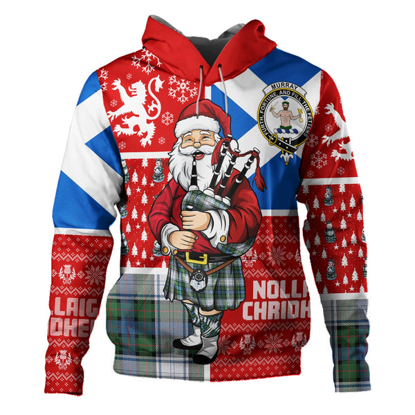 Murray of Atholl Dress (Murray Dress) Ancient Clan Badge Tartan Hoodie Scotland Christmas Santa