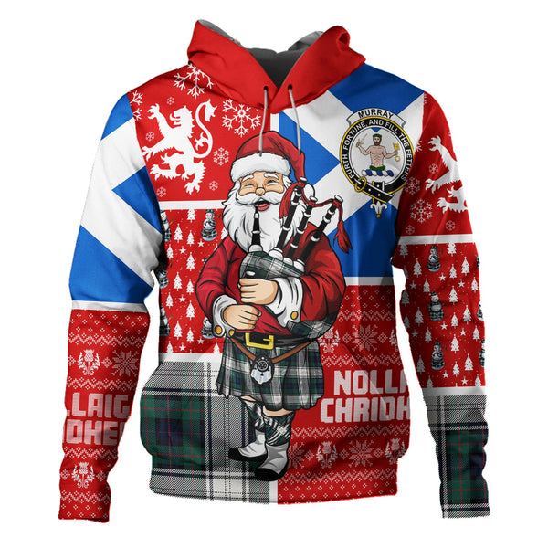 Murray of Atholl Dress (Murray Dress) Modern Clan Badge Tartan Hoodie Scotland Christmas Santa