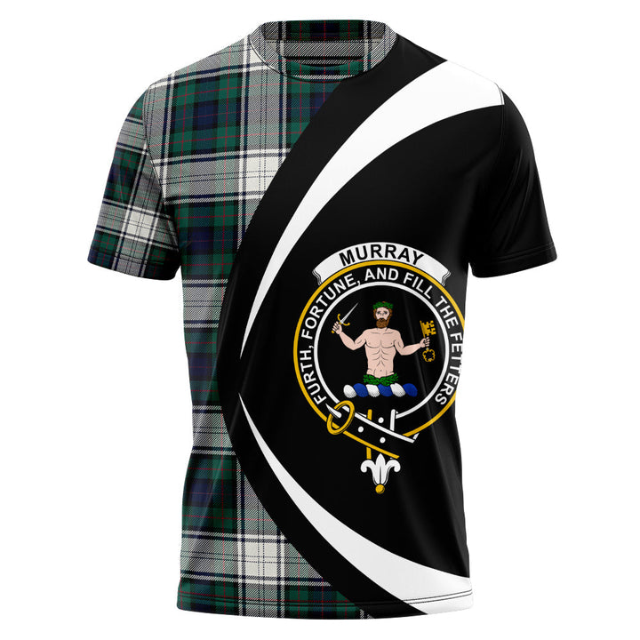 Murray of Atholl Dress (Murray Dress) Modern Clan Badge Tartan T-Shirt Circle Style Personalized