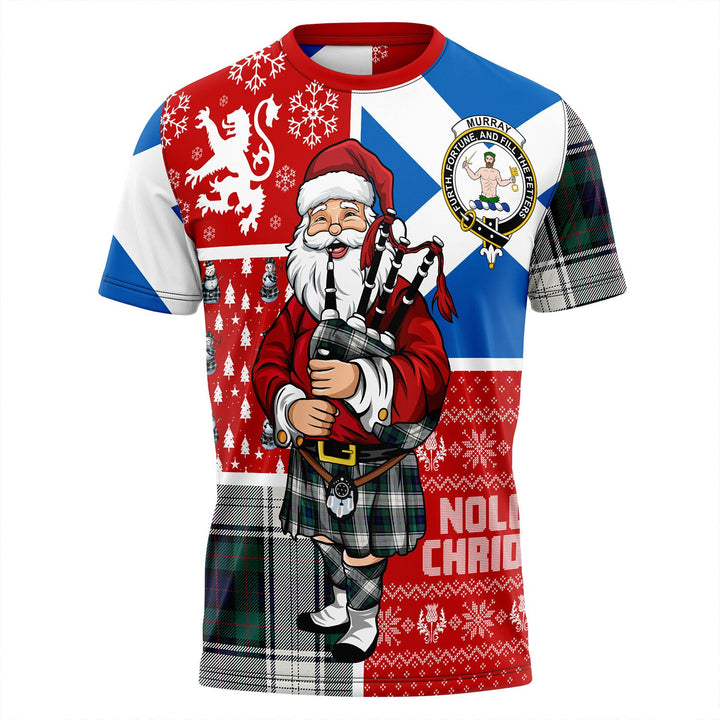 Murray of Atholl Dress (Murray Dress) Modern Clan Badge Tartan T-Shirt Scotland Christmas Santa