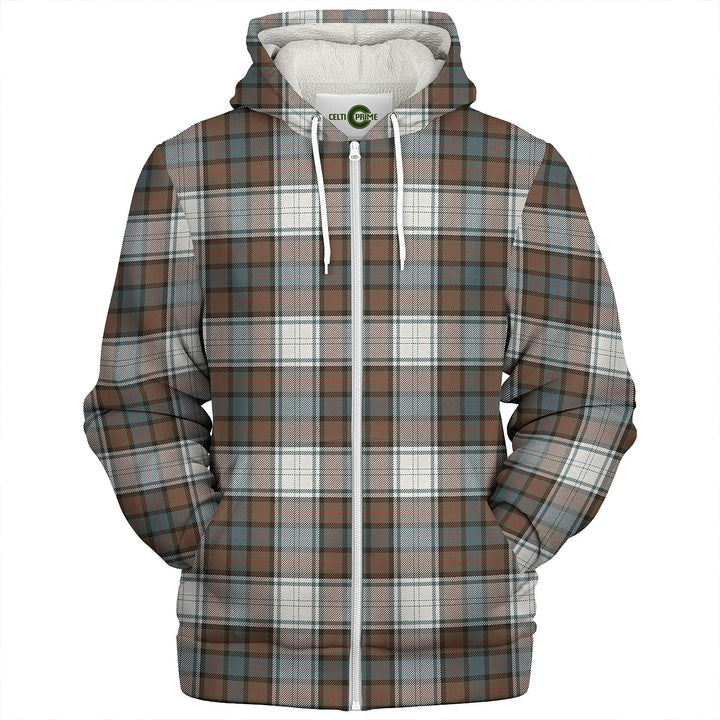 Murray of Atholl Dress (Murray Dress) Weathered Clan Badge Tartan Sherpa Hoodie