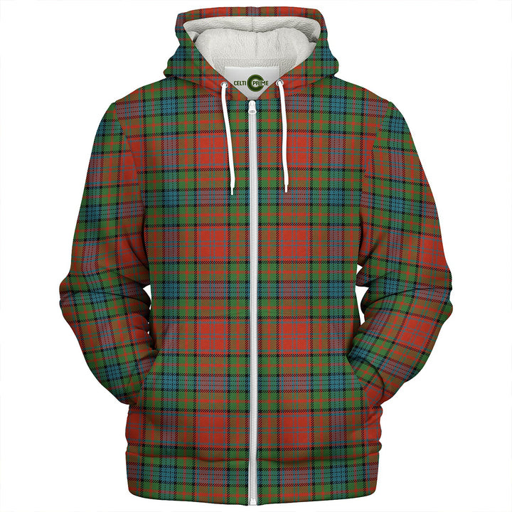 Murray of Atholl Red Dress (Murray of Atholl; Red Dress) Ancient Clan Badge Tartan Sherpa Hoodie