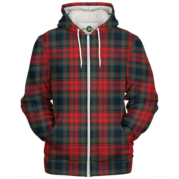 Murray of Atholl Red Dress (Murray of Atholl; Red Dress) Modern Clan Badge Tartan Sherpa Hoodie