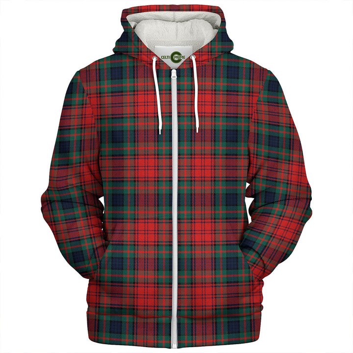 Murray of Atholl Red Dress (Murray of Atholl; Red Dress) Modern Clan Badge Tartan Sherpa Hoodie