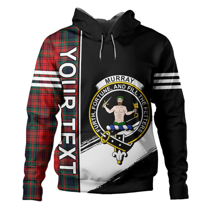 Murray of Atholl Red Dress (Murray of Atholl; Red Dress) Modern Clan Badge Tartan Hoodie Quarter Style Personalized