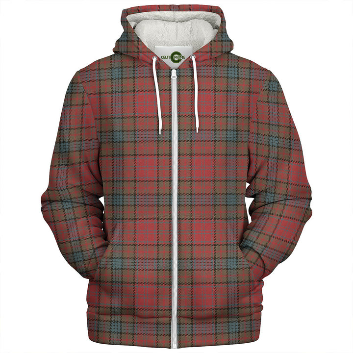 Murray of Atholl Red Dress (Murray of Atholl; Red Dress) Weathered Clan Badge Tartan Sherpa Hoodie