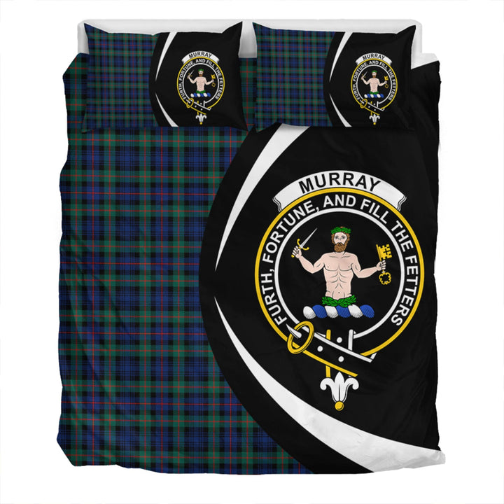 Murray of Atholl (Murray) Modern Clan Badge Tartan Bedding Set Circle Style