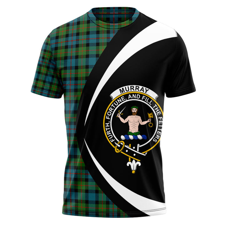 Murray of Atholl variation (Murray of Atholl; variation) Ancient Clan Badge Tartan T-Shirt Circle Style Personalized