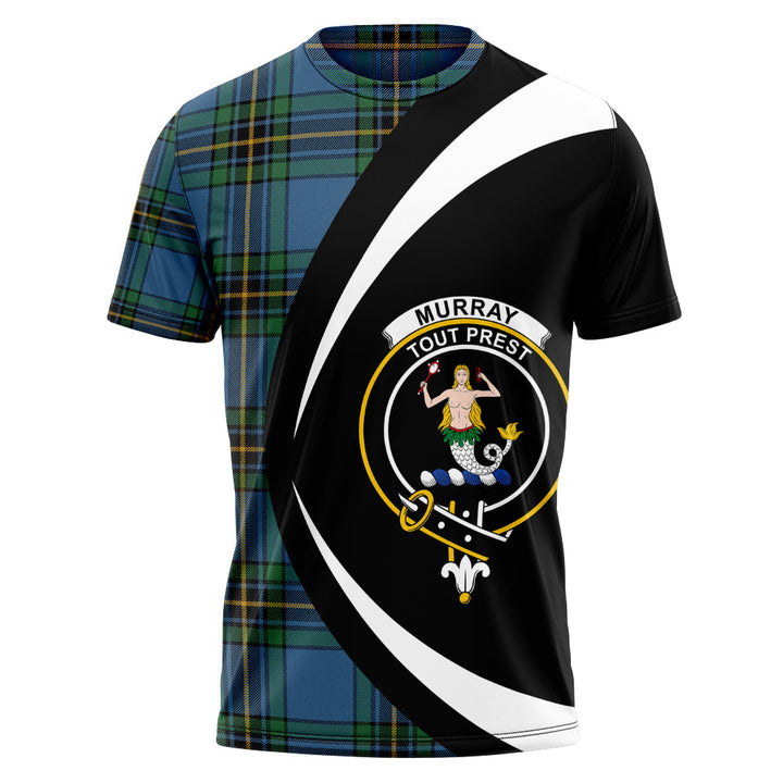 Murray of Elibank Ancient Clan Badge Tartan T-Shirt Circle Style Personalized